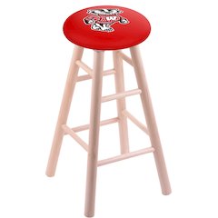 Maple Counter Stool in Natural Finish with Wisconsin "Badger" Seat