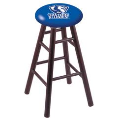 Oak Counter Stool in Dark Cherry Finish with Eastern Illinois Seat