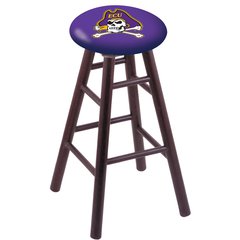 Oak Bar Stool in Dark Cherry Finish with East Carolina Seat