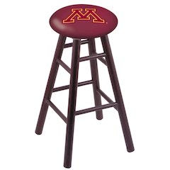Oak Counter Stool in Dark Cherry Finish with Minnesota Seat