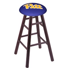 Oak Counter Stool in Dark Cherry Finish with Pitt Seat