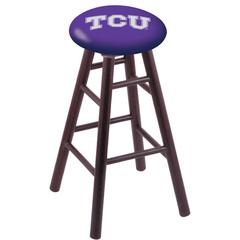 Oak Counter Stool in Dark Cherry Finish with TCU Seat