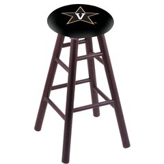 Oak Bar Stool in Dark Cherry Finish with Vanderbilt Seat