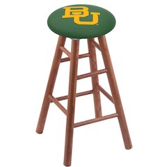 Oak Bar Stool in Medium Finish with Baylor Seat