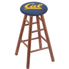 Oak Bar Stool in Medium Finish with Cal Seat