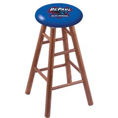 Oak Bar Stool in Medium Finish with DePaul Seat