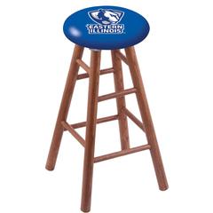 Oak Bar Stool in Medium Finish with Eastern Illinois Seat
