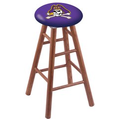 Oak Counter Stool in Medium Finish with East Carolina Seat