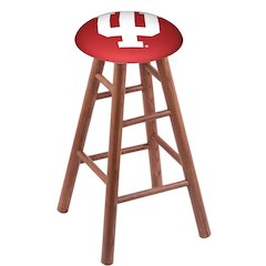 Oak Counter Stool in Medium Finish with Indiana Seat