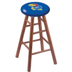 Oak Counter Stool in Medium Finish with Kansas Seat