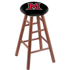 Oak Counter Stool in Medium Finish with Miami (OH) Seat