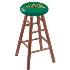 Oak Bar Stool in Medium Finish with North Dakota State Seat