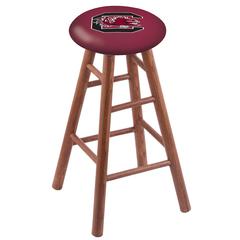Oak Bar Stool in Medium Finish with South Carolina Seat
