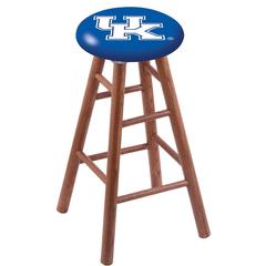 Oak Bar Stool in Medium Finish with Kentucky "UK" Seat