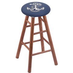 Oak Counter Stool in Medium Finish with US Naval Academy (NAVY) Seat