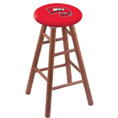 Oak Counter Stool in Medium Finish with Western Kentucky Seat