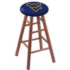 Oak Extra Tall Bar Stool in Medium Finish with West Virginia Seat