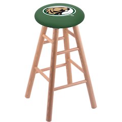 Oak Counter Stool in Natural Finish with Bemidji State Seat