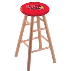 Oak Counter Stool in Natural Finish with Illinois State Seat