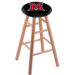 Oak Counter Stool in Natural Finish with Miami (OH) Seat