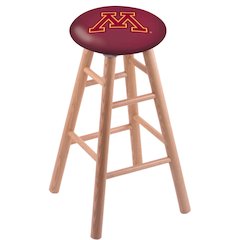 Oak Counter Stool in Natural Finish with Minnesota Seat