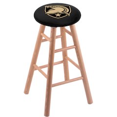 Oak Counter Stool in Natural Finish with US Military Academy (ARMY) Seat