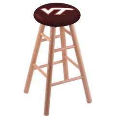 Oak Counter Stool in Natural Finish with Virginia Tech Seat