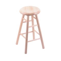 Maple Saddle Dish 30" Swivel Bar Stool with Smooth Legs, Natural Finish
