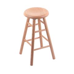 Oak Saddle Dish 30" Swivel Bar Stool with Smooth Legs, Natural Finish