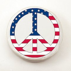 USA Peace Sign Tire Cover