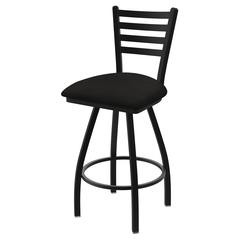 XL 410 Jackie 25" Swivel Counter Stool with Black Wrinkle Finish and Canter Espresso Seat