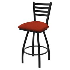 XL 410 Jackie 25" Swivel Counter Stool with Black Wrinkle Finish and Graph Poppy Seat