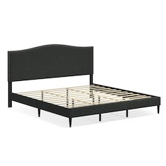 Leighford King Platform Bed Gray (Dark)