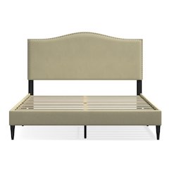 Leighford Queen Platform Bed Beige