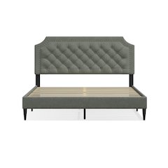 Hanfield Queen Platform Bed Stone(Light)