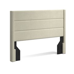 Upholstered Headboard Queen Beige