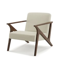 Mcm Accent Chair Bg Med Brown/ Beige