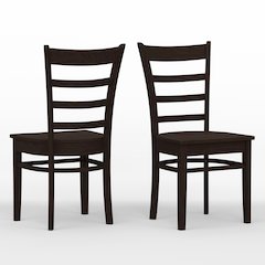 Slat Back Dining Chairs (2) C-Coco  Dark Walnut