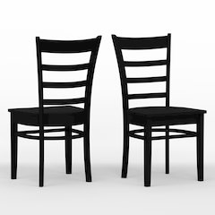 Slat Back Dining Chairs (2) C-Coco Black