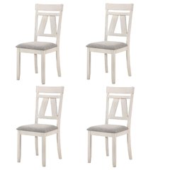 Maisie Wood Side Chair in White (Set of 4)