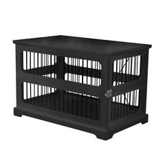 Slide Aside Crate And End Table, Black, Medium