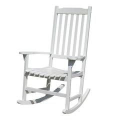 Traditional Rocking Chair, White Painted