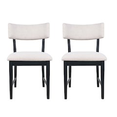 Beck Contemporary Upholstered Split Back Dining Chair (Set of 2)