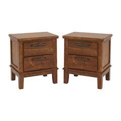 Cagney Wood Nightstand in Chestnut (Set of 2)