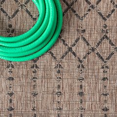 Ourika Moroccan Geometric Tetured Weave Indoor/Outdoor Runner Rug