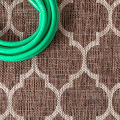 Trebol Moroccan Trellis Tetured Weave Indoor/Outdoor Runner Rug