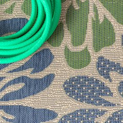 Zinnia Modern Floral Tetured Weave Indoor/Outdoor Runner Rug