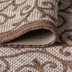 Madrid Vintage Filigree TetuWeave Taupe/Espresso   Indoor/Outdoor  Rug