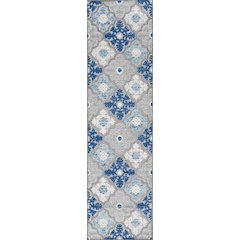 Cassis Ornate Ogee Trellis High-Low Indoor/Outdoor Area Rug