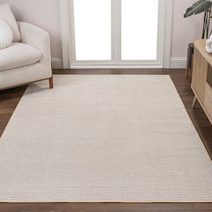 Cole Modern Minimalist Pinstripe High-Low Area Rug